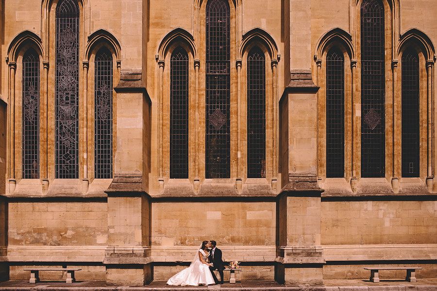 Olivia Shaw and Giles Newton married on Friday 17 July 2020 (© Carrie Lavers Photography)